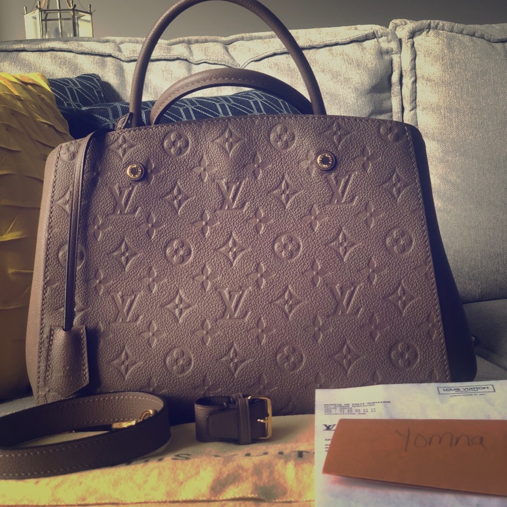 ** SOLD ** Louis Vuitton Montaigne MM in Taupe